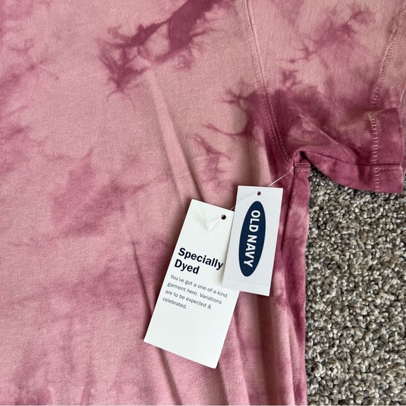 Old Navy NWT Pink Tie-Dye T-Shirt Dress, Size Medium - Picture 2 of 5